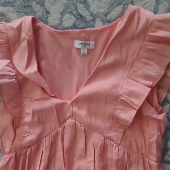 Umgee Coral Ruffled Casual Dress - Picture 3 of 3